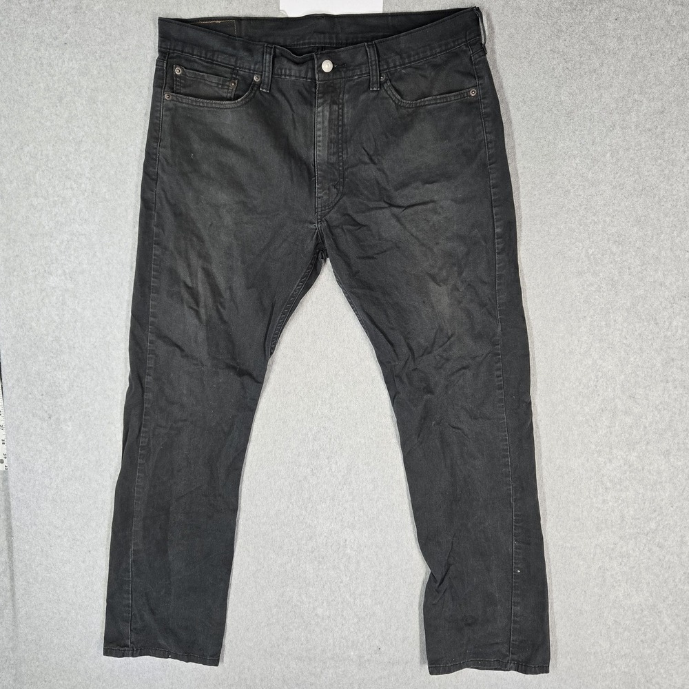 Levi's 513 Men Jeans 36X32 Black Denim Slim Straight 29" Inseam